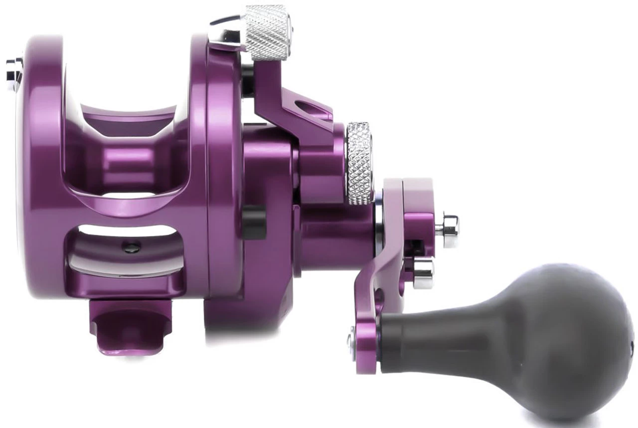Avet SXJ 6/4 2-Speed Lever Drag Casting Reel - Purple - Image 2