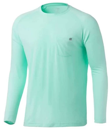 Huk Waypoint Long Sleeve Shirt - Beach Glass - Large