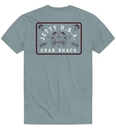 Jetty Crabshack Short Sleeve T-Shirt - Fog