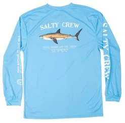 Salty Crew Bruce Long Sleeve Rashguard - Columbia Blue