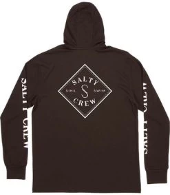 Salty Crew Tippet Pocket Hood Tech Tee - Black - Large