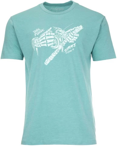 Simms Grim Reeler T-Shirt - Oil Blue Heather - Large