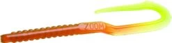 Zoom U-Tale Worm - Motor Oil/Chartreuse Tail